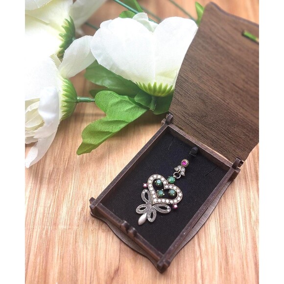 925 Sterling Silver Turkish Vintage Necklace for Women, NEW, Antique - Picture 4 of 4